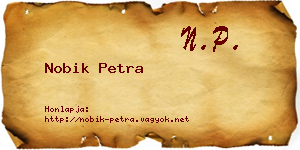 Nobik Petra névjegykártya